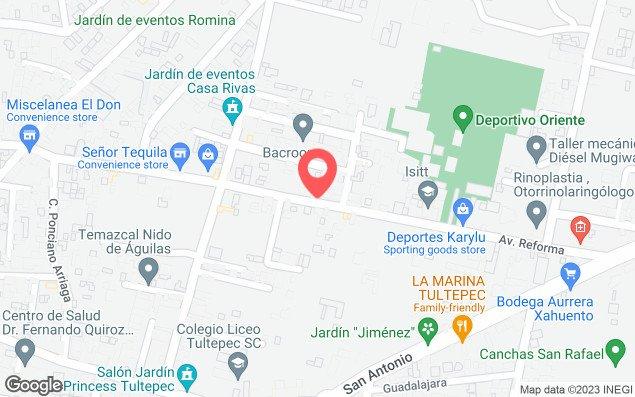 Mapa de ubicación - Unidad Deportiva Municipal Oriente