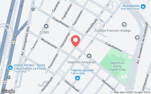 Mapa de ubicación - Alberca Colegio Francés Hidalgo