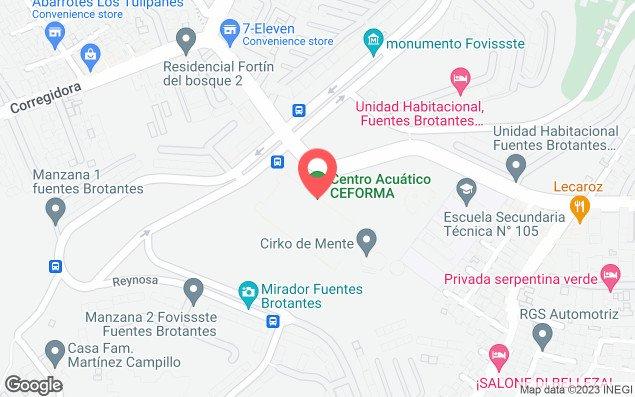 Mapa de ubicación - Centro Acuático Ceforma