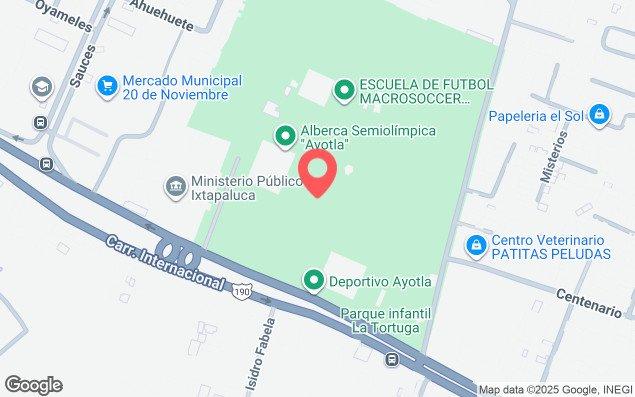 Mapa de ubicación - Alberca Semiolimpica Ayotla