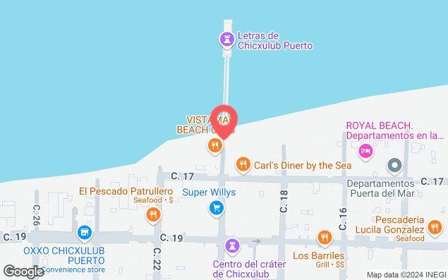 Mapa de ubicación - Muelle de Chicxulub